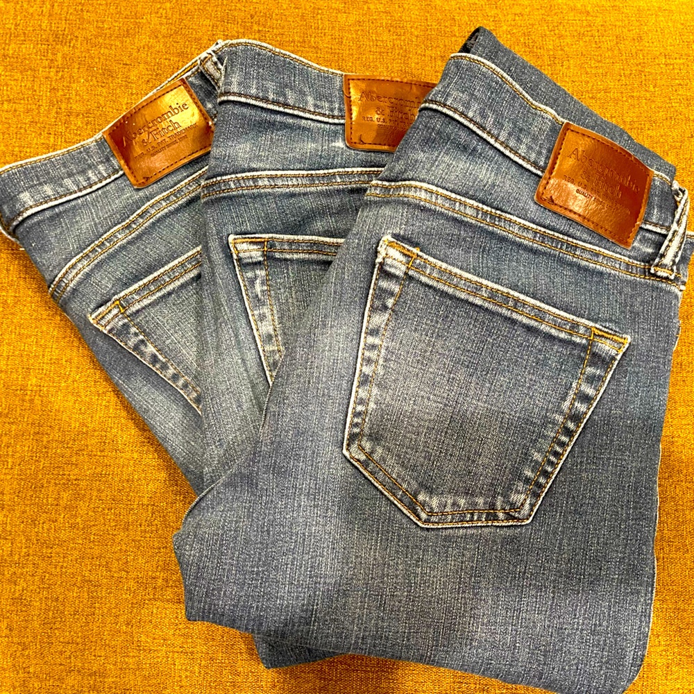 Abercrombie & Fitch Rustin Athletic Skinny Jeans Men’s Size 29x32 Bundle of 3